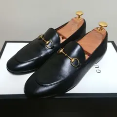 美品 GUCCI ホースビットローファー ヨルダーン 黒 金 35 1/2 ヨルダーン〕メンズ ホースビット ローファー ・ブラック レザー