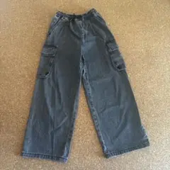 GU GIRLS カーゴ プルオンワイド パンツ JR 150