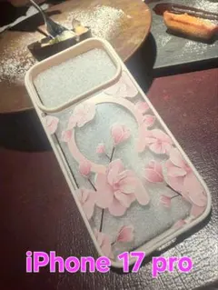 iPhone17Pro　用ケース　フラワーデザイン　マグセーフ　可愛い　お洒落