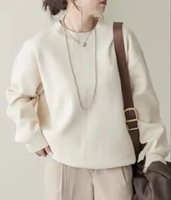 リマインドミーアンドフォーエバー　スウェットライクニットプルオーバー　アイボリー