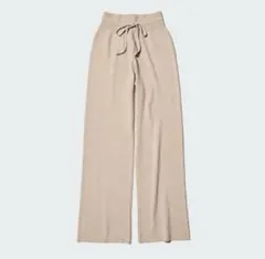 【新品未使用】UNIQLO　ウォッシャブルニットリブパンツ　ベージュS