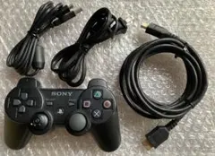 動作確認済み SONYプレステ3 本体付属品4点 純正コントローラー ケーブル