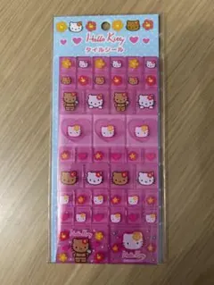 日焼けキティ　ハローキティ タイルシール ピンク　ハイビスカス　日本限定