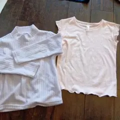 リブ編み長袖カットソー 120サイズ