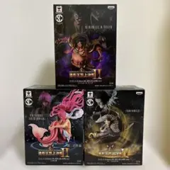 ワンピース 造形王頂上決戦 II ティーチ、クロコダイル他、3体セット未開封品