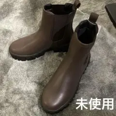 【タグ付き未使用】サイドゴアブーツ 厚底ブーツ ブラウン