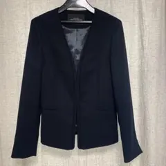 美品 トゥモローランド ドレイピーオックス ノーカラージャケット 38