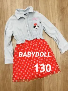 BABYDOLL✩.*˚ミニーマウス シャツドレス 130cm