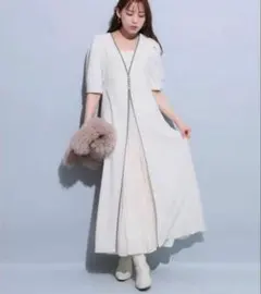 Mystrada ノースリーブ ロングワンピース バイカラー - メルカリ