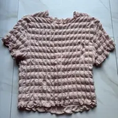 GU ピンク トップス ショート丈 Mサイズ