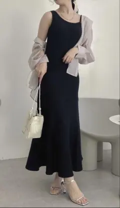 ブラック ロングワンピース dazzlin