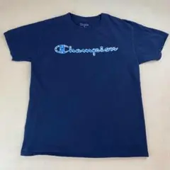 Champion Tシャツ ネイビー ブルーロゴ M