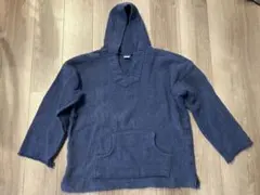 古着　メキシカンパーカー　ネイビー