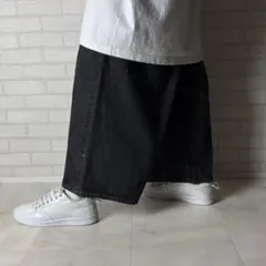 ショーンジョン 超極太 先染ブラック デニムショーツ バギーパンツ B系 00s