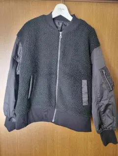 Dignite collier /ショートボアブルゾン MA-1/ 黒