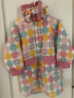 110 カラフル水玉模様 branshes キッズ レインコート