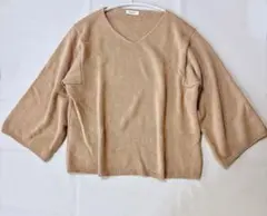 スピックアンドスパン ニット オーバーサイズ ブラウン ベージュ