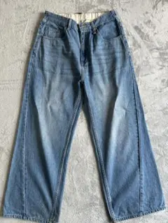 Nothonume BLUE ワイドレッグデニム M