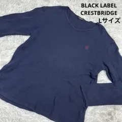 BLACKLABEL CRESTBRIDGE長袖Vネックニット L ネイビー