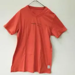 ポールスミス ラウンジウェア Vネック Tシャツ Mサイズ オレンジ系 手書き風のサムネイル