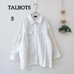 ◯TALBOTS ホワイト シャツ S シンプル ポケット