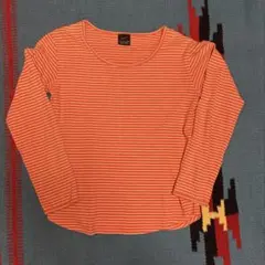 Nike ストライプ 長袖Tシャツ オレンジ