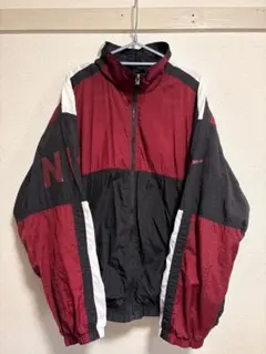 90s NIKE ナイロンジャケット XL 赤黒