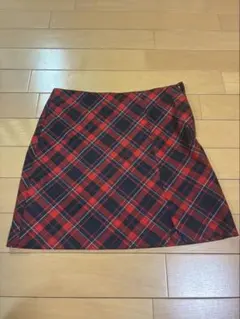 赤黒チェック柄 ミニスカート タイトスカートのサムネイル