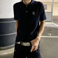00s Y2K A BATHING APE ポロシャツ ロゴ ブラック swagのサムネイル