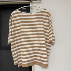 koé ボーダーTシャツ ベージュ フリーサイズ