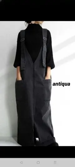 antiqua ブラックデニムサロペットスカートのサムネイル