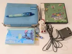 任天堂DS Lite本体 スティッチ カバー タッチペン マリオパーティーソフト