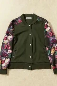 Futier Land オリーブグリーン ジャケット ブルゾン フラワープリント