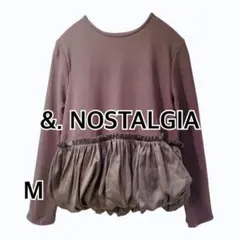 &. NOSTALGIA バルーンペプラムカット プルオーバー M/グレー