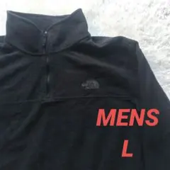 THE NORTH FACE フリース 薄手 ブラック メンズ L ハーフジップ