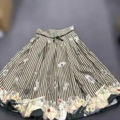 d*9様 フレアスカート ストライプ 花柄sサイズ8