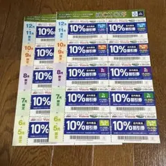XEBIO Victoria L-Breath 10%割引券　各月2枚×2セット