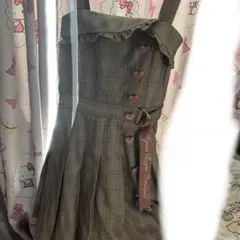 LIZ LISA チェック柄ワンピース ハートボタンのサムネイル