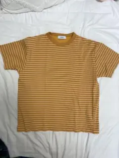 PLUS ONE ボーダーTシャツ イエロー S