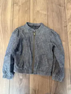 美品GAP KIDS デニム調 薄手ジップアップジャケット XS110