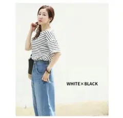 Milk tea ストライプ 半袖Tシャツのサムネイル