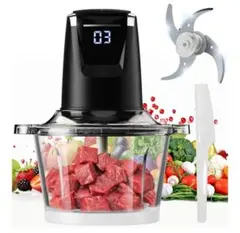 フードプロセッサー 離乳食 料理 水洗い可能 550w LEDデジタル表示のサムネイル