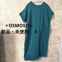 アシンメトリーニットプルオーバー／オズモーシス（OSMOSIS）　ブルーグリーンのサムネイル
