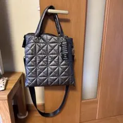 ベイフロウ　チャーム付き　3WAYキルトトート