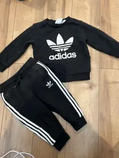 adidas originals ブラック トレーナー・パンツセット 80