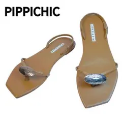【美品】PIPPICHIC ピッピシック サンダル コンチョ トング フラット