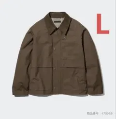 ユニクロ UNIQLO ユーティリティショートブルゾン Lサイズ ブラウン