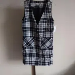 チェック柄ノースリーブワンピース未使用タグ付き