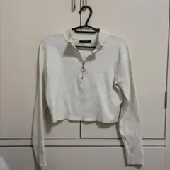 non-hedge ハーフジップ ニット ホワイトのサムネイル