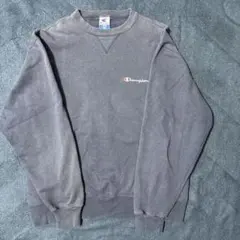 90年代Champion フェードネイビー 前ブイスウェット スクリプトロゴ